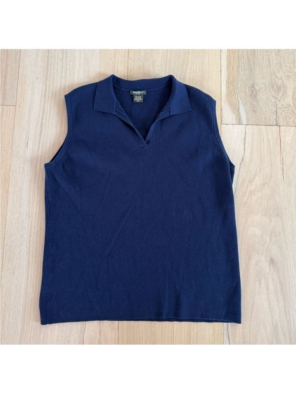 Eddie Bauer Navy Blue Sweater Vest Size XXL